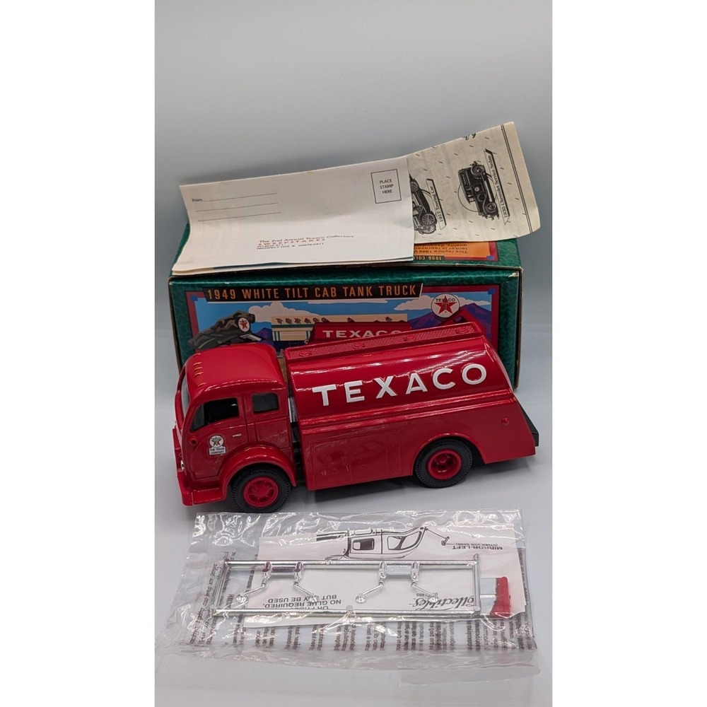 Ertl Texaco 1949 White Tilt Cab Tank Truck Die-Cast Coin Bank Series 13 1996